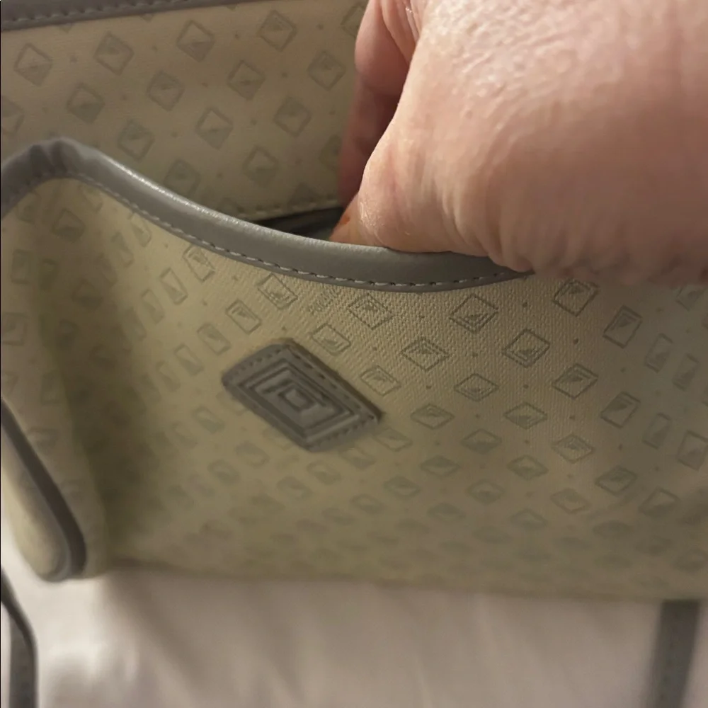 Elegant Cream and Gray Women's Bag
